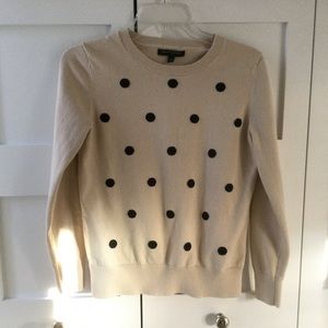 Banana Republic Cotton Crewneck Polka Dot Sweater